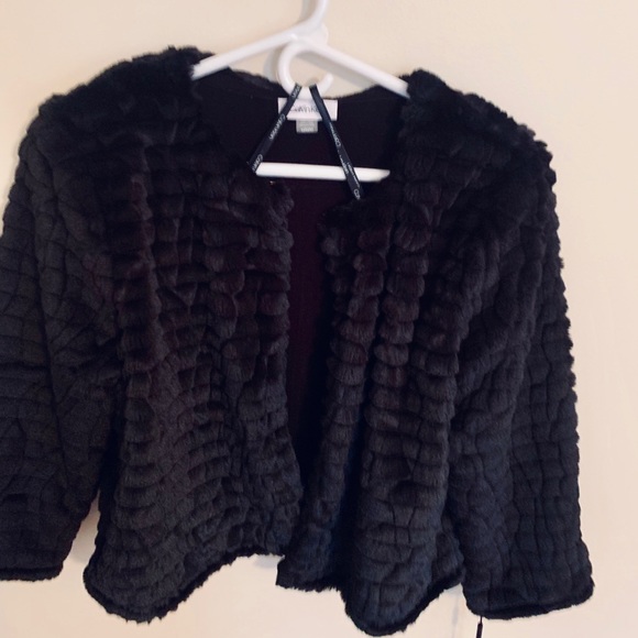 calvin klein fuzzy jacket